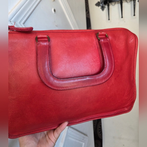 Vintage Coach NYC Red Slim Satchel 9430❤️🥀 - Picture 13 of 15